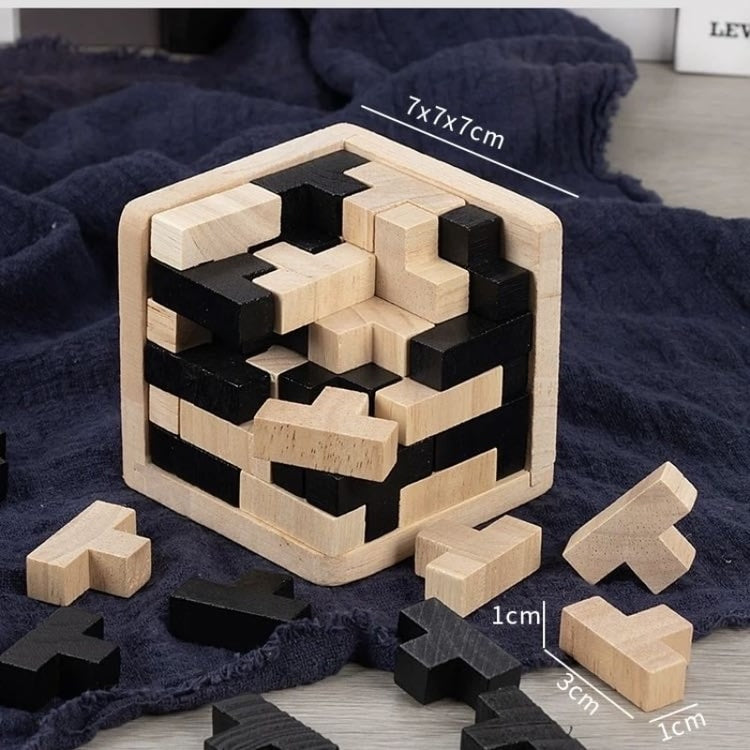 Wooden Puzzles Shape Cube Educational Toys, Stroller Organizer, Easter Gifts for Puzzle Lovers