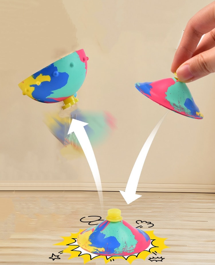 Camouflage Bounce Spin Toy for Kids Outdoor Play