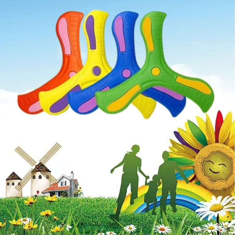 Soft EVA Boomerang Flying Disc Toy for Kids & Family Outdoor Play