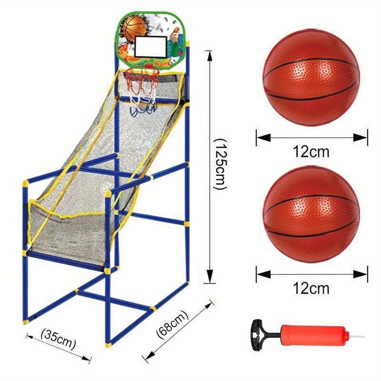 Arcade Basketball Game Set for Indoor and Outdoor Play Easy Setup with Pump and Balls Perfect Holiday and Birthday Gift