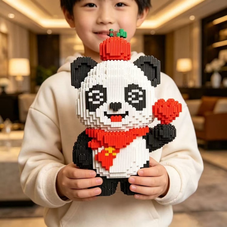 Cute Panda Building Blocks Mini Building Block Set for Kids and Adults