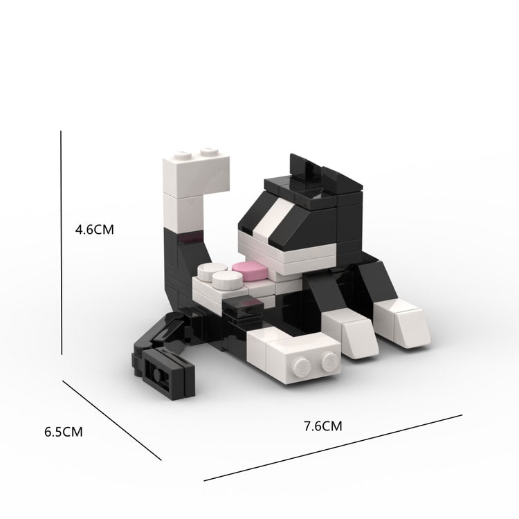 Cute Cat DIY Building Blocks Set Animal Bricks Toy for Kids